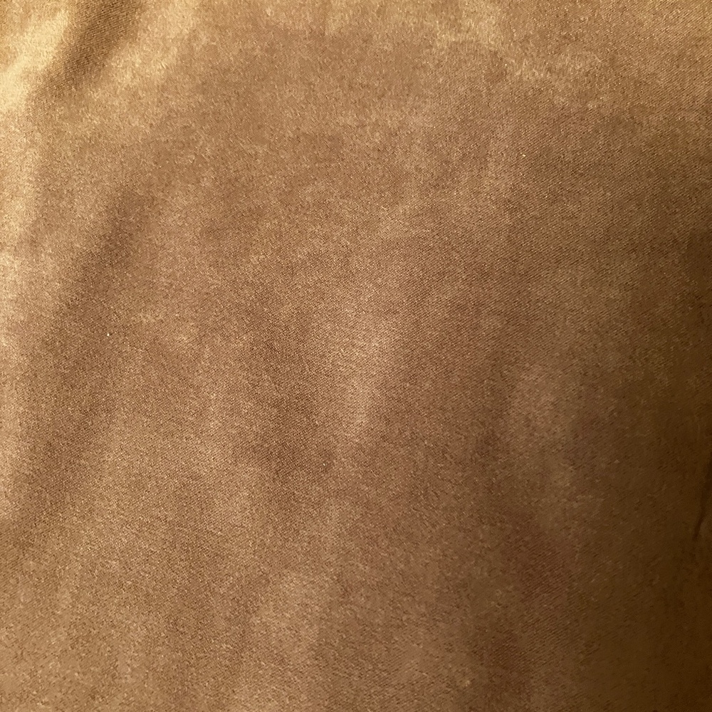 Brown Faux Suede Straight Skirt - Picture 4 of 10